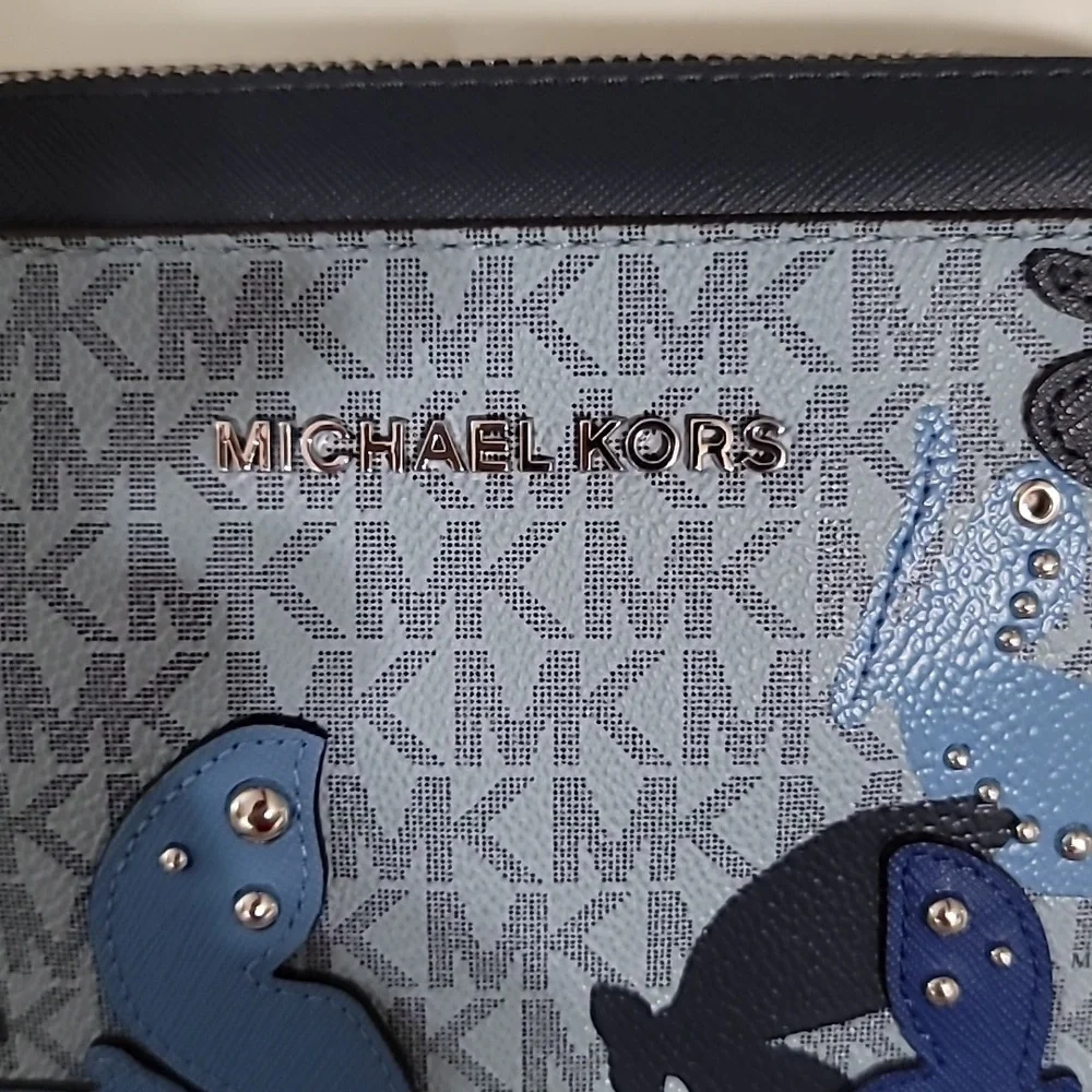 Michael Kors Blue Butterfly Crossbody Bag - Picture 2 of 11